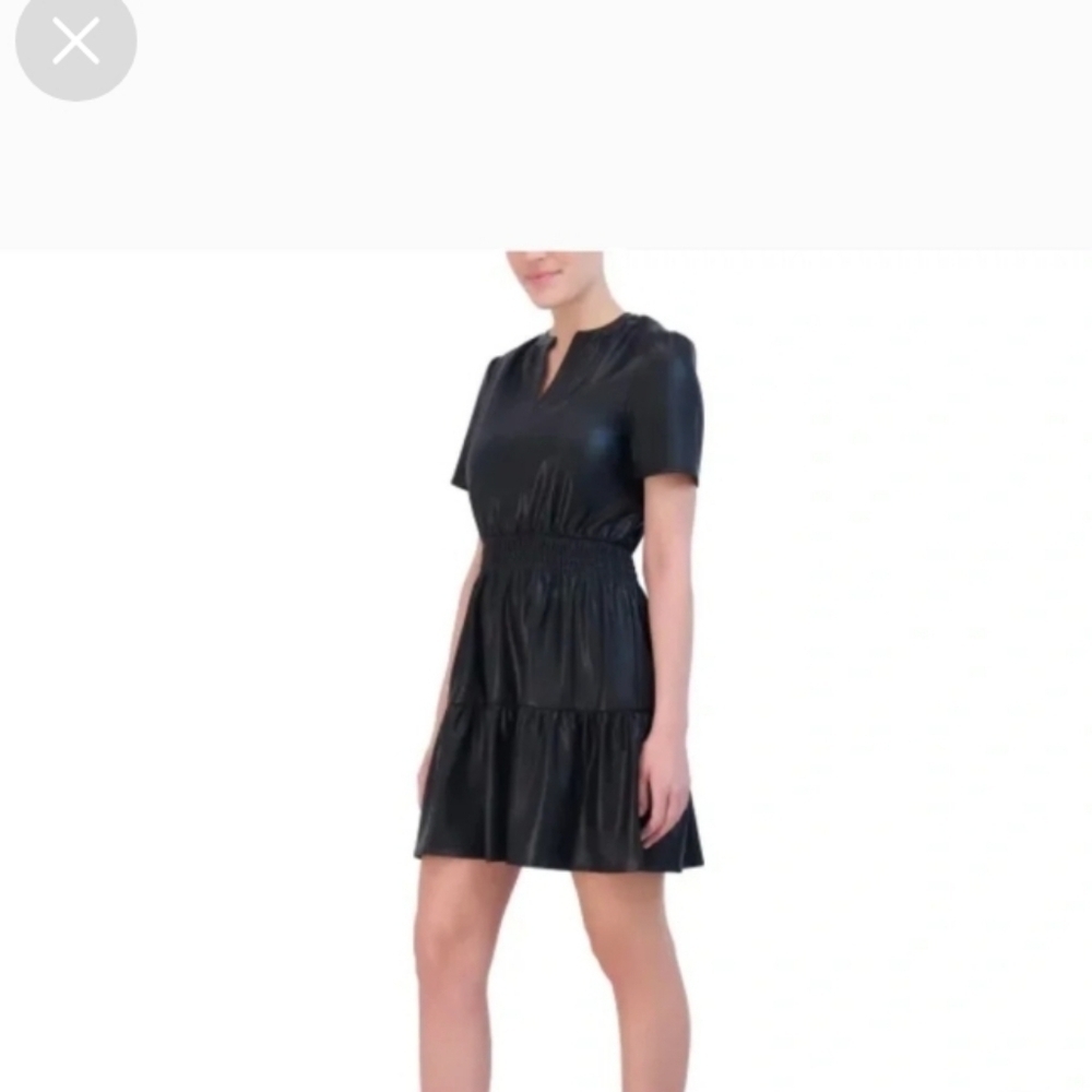 Vigoss Brown Faux Leather Dress - Picture 3 of 4